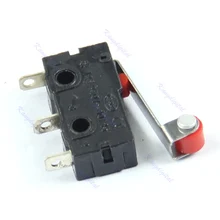 OOTDTY J34 20 шт./лот Новый Micro Roller Lever Arm Нормально Открытый Закрыть Концевой Выключатель KW12-3 Горячая
