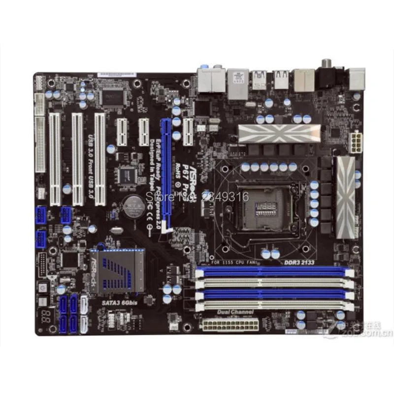 

For ASRock P67 Pro3 Original Used Desktop 1155 Motherboard P67 Socket LGA1155 DDR3 SATA2 USB2.0