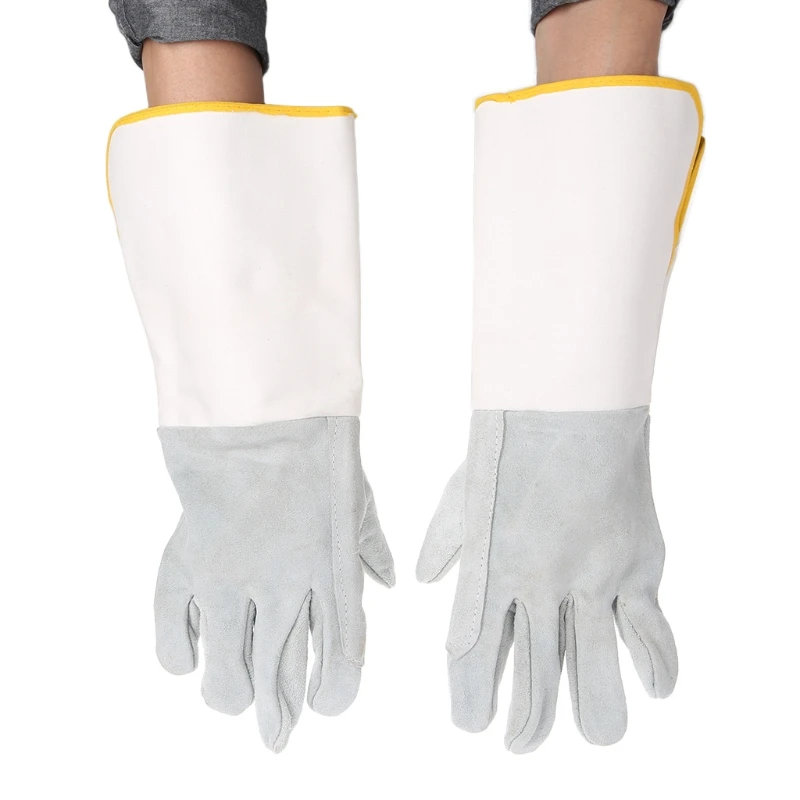 

Welding Gloves Heatproof Fireproof Leather Tig Welders Gauntlet Safety Working
