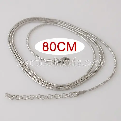 

10pcs/lot Stainless Steel Chain Unisex Boys Girls Stainless Steel Snake Chain Necklace Jewelry Fashion For Pendant KB3305