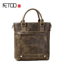 AETOO первый слой из воловьей кожи кожаная сумка через плечо Диагональный крест мужская и женская общая посылка