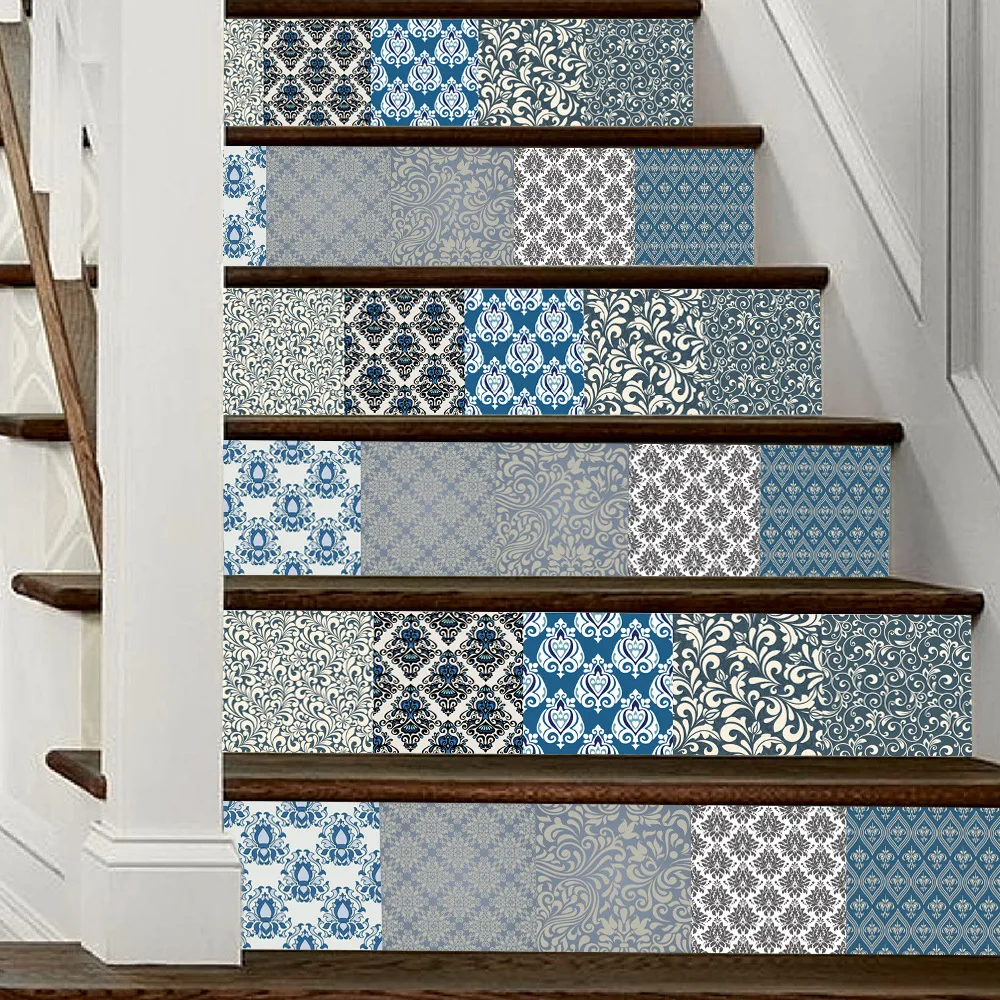 New Damascus Simulation 3D Court retro Stairs Stickers Home Decorative