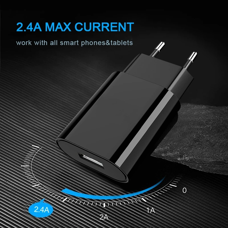 USB адаптер для быстрой зарядки 5 В/2 А Тип C EU Samsung Galaxy S8 s9 Letv Leeco Le Max 2/Pro/3/S3 Nubia Z17