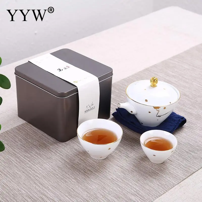  Tea Set 2 Colors Pattern White Celadon Teapot Milk Oolong Tea Cup Elegant Mug Gift Home Kitchen Tea - 33034370447