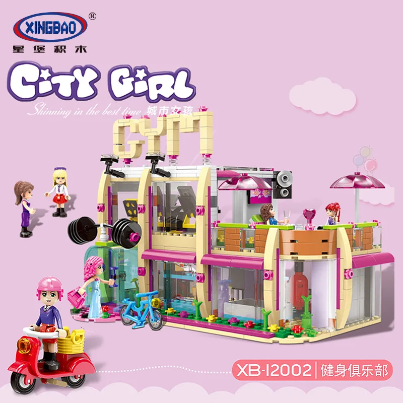 Новинка 12002 серия City Girl XINGBAO набор для спортзала и клуба строительные блоки