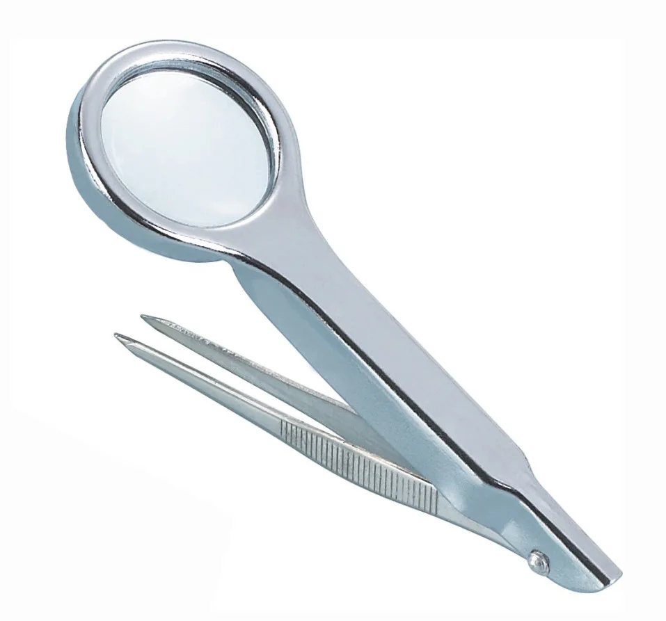 

Portable Foldable Eyebrow Tweezers Magnifier Clip Magnifying Glass 10X With Acrylic Plastic Lens Repairing Loupe