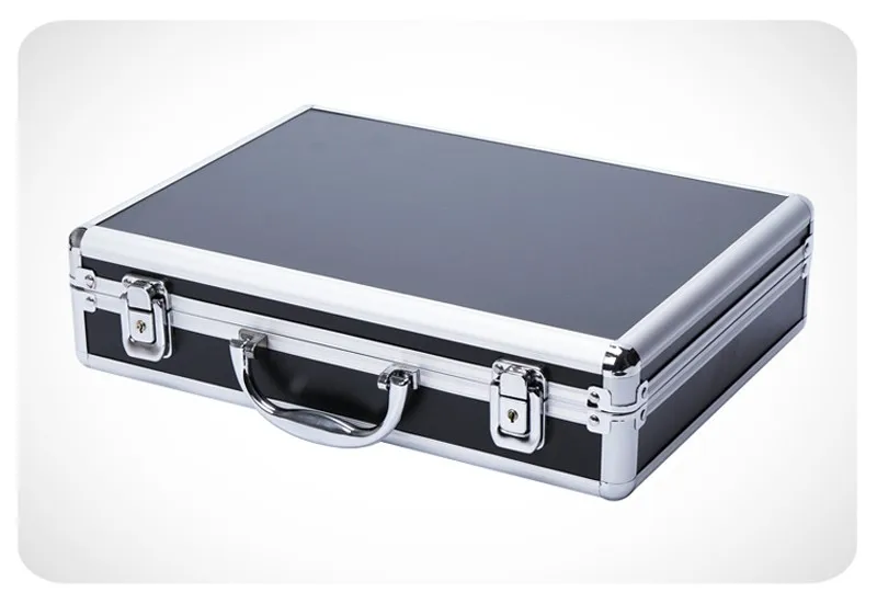Aluminum Tool case suitcase toolbox password box File box Impact resistant safety case equipment camera case with pre-cut foam
