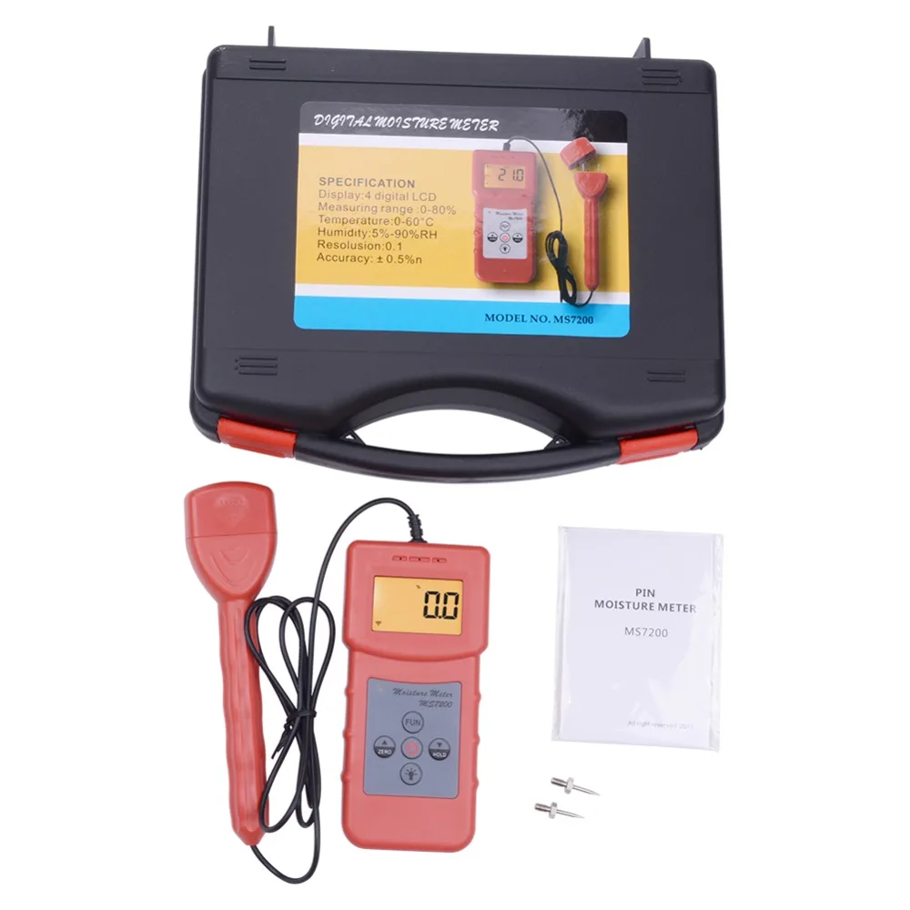 Hot sale MS7200+ Digital Wood Moisture Meter for Timber Paper Bamboo Concrete Floor professional high precision Hot sale MS7200+ Digital Wood Moisture Meter for Timber Paper Bamboo Concrete Floor professional high precision