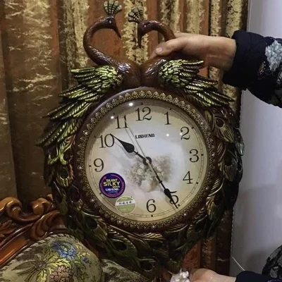 Часы в виде павлина большие настенные часы индивидуальные карманные бесшумные