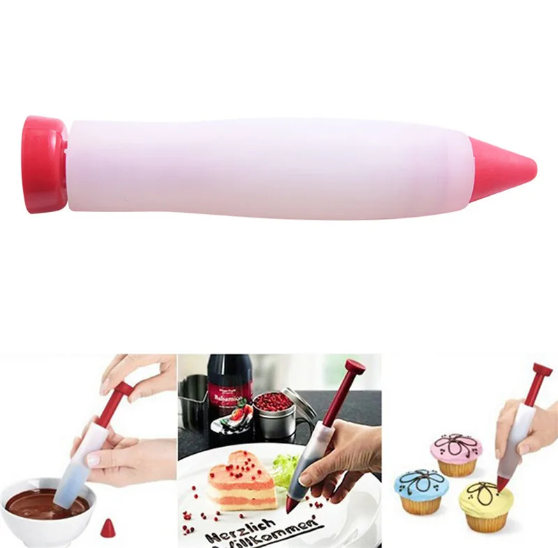 

Kitchen Bakeware Dessert Decorator Pen Pastry Decoration Pen Cake Decorating Icing Piping Cream Syringe Tools Baking Cookie Pens