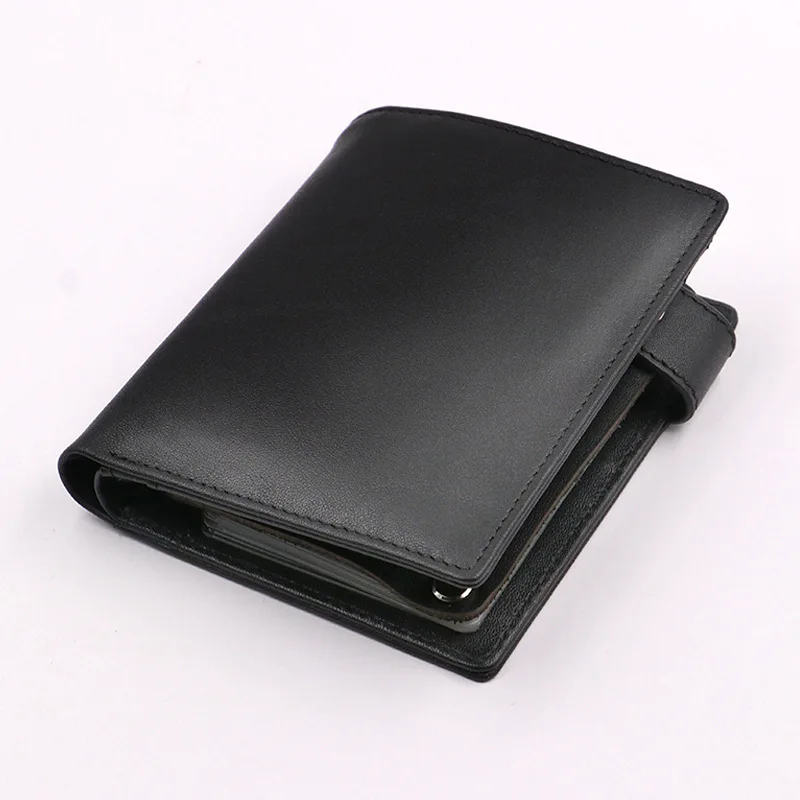 Кожа коровы вращающийся держатель для карт кошельки с Карт Rfid Бумажник карты