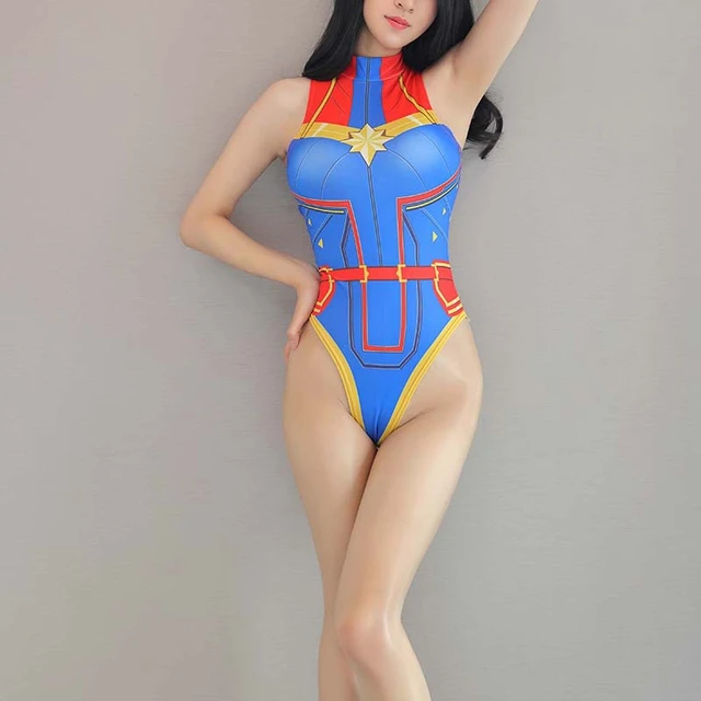 Women Sukumizu School Cosplay Swimwear One Piece Sexy See Through