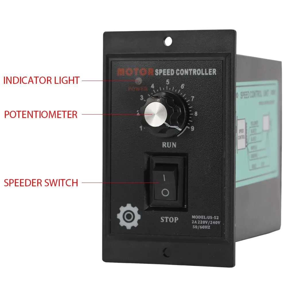 400 Вт AC220V регулятор скорости двигателя Pinpoint вперед назад 50/60 Гц|Детали и