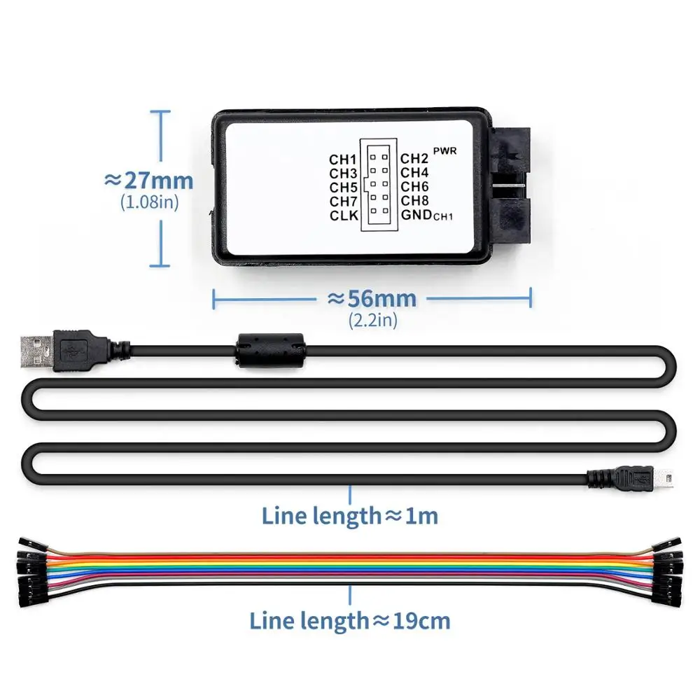 

USB Logic SCM 24MHz 8 Channel 24M/seconds Logic Analyzer Debugger for ARM FPGA Logic Analyzer Logic 24M 8CH
