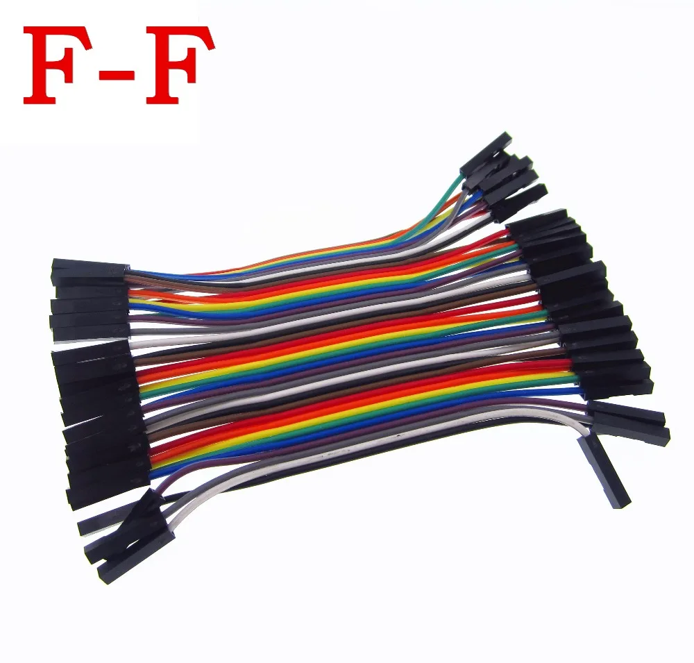 

40pcs/lot 10cm 2.54mm 1pin 1p-1p female to female jumper wire Dupont cable