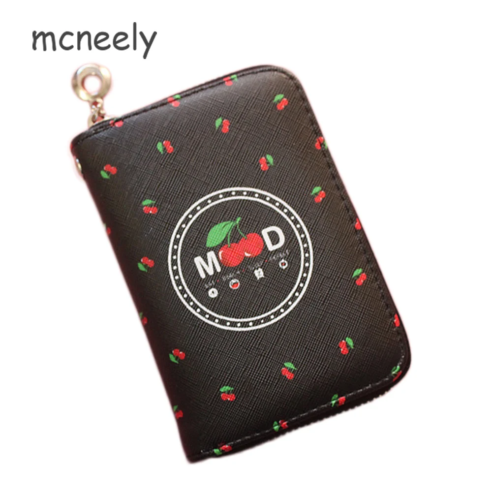 

2019 New Women Men Wallets Fresh Fashion Designer's Purse Cherry Brand Card purse Girls and boys black Wallet Wholesale price