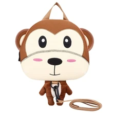 Анти-чтобы учиться ходить Детские мультфильм 3D животных Жгут проводов Держатель для ребенка рюкзак походный безопасности Напульсники Детский рюкзак