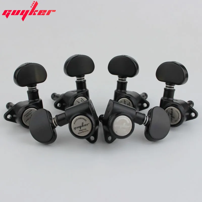 

1 Set GUYKER 3R3L Black Rear Locking Tuners Guitar Tuning Pegs machine head 1:20 For LP SG guitar