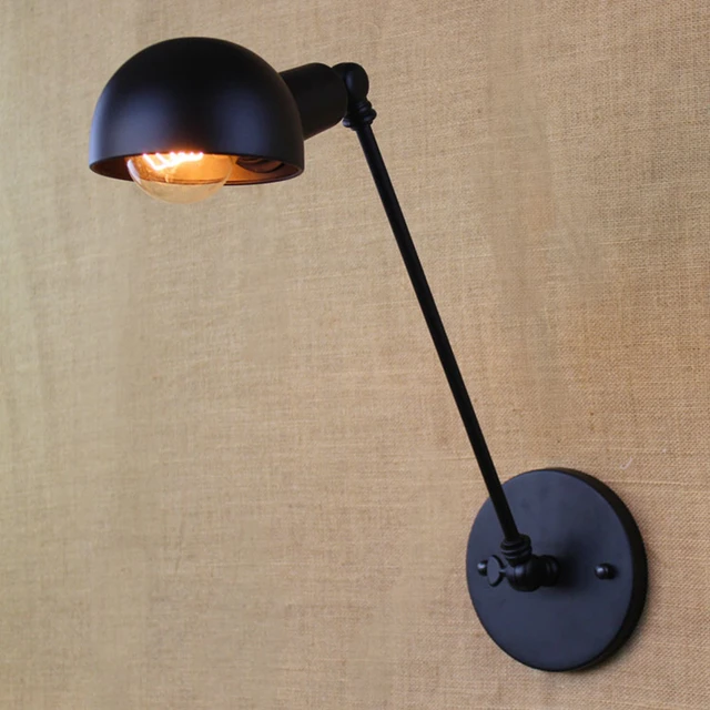 Loft Nordic Vintage Wall Lamp Clic Black Art Sconce Adjule Loft Nordic Vintage Wall Lamp Clic Black Art Sconce Adjule Arandela Led Swing Arm Lights Circular Zbd0107