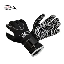 Mantener el buceo 3MM guantes de neopreno genuinos Anti arañazos y mantener el calor para buceo invierno natación pesca submarina Kayak surf