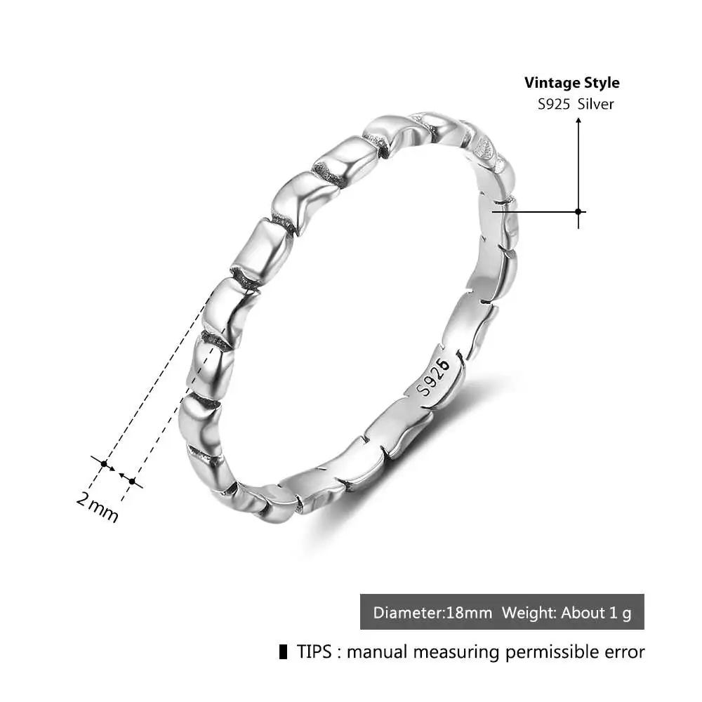 Fashion OL Jewelry 925 Sterling Silver Ring 2mm Width Female Party Rings For Women Gift For Girlfriend (JewelOra RI102853)