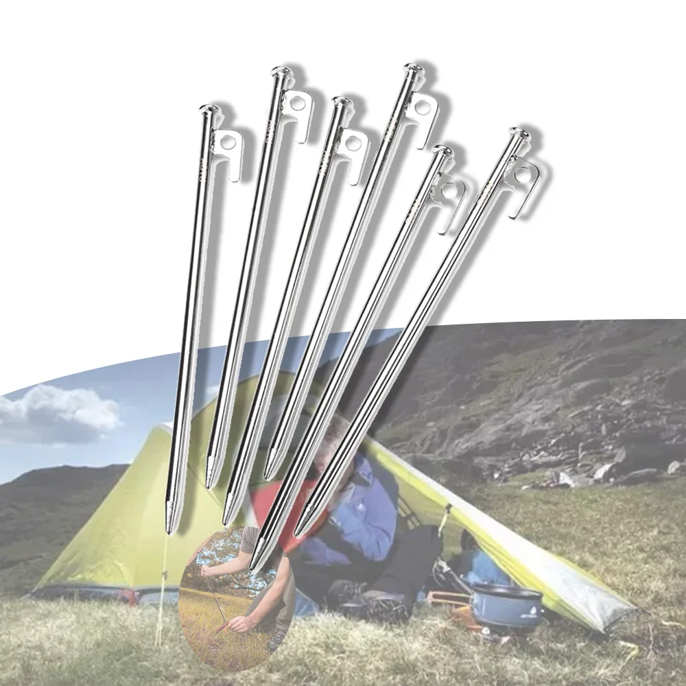 4pcs/lot Outdoor Camping Tent Accessories Pegs Bold Iron Meadow Beach