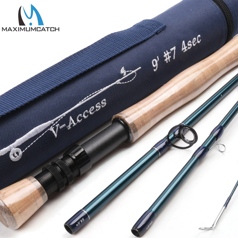 3/4 5/6 7/8WT Fly Rod 9FT Fast Action Carbon Fiber Fly Fishing Rod &Cordura Tube