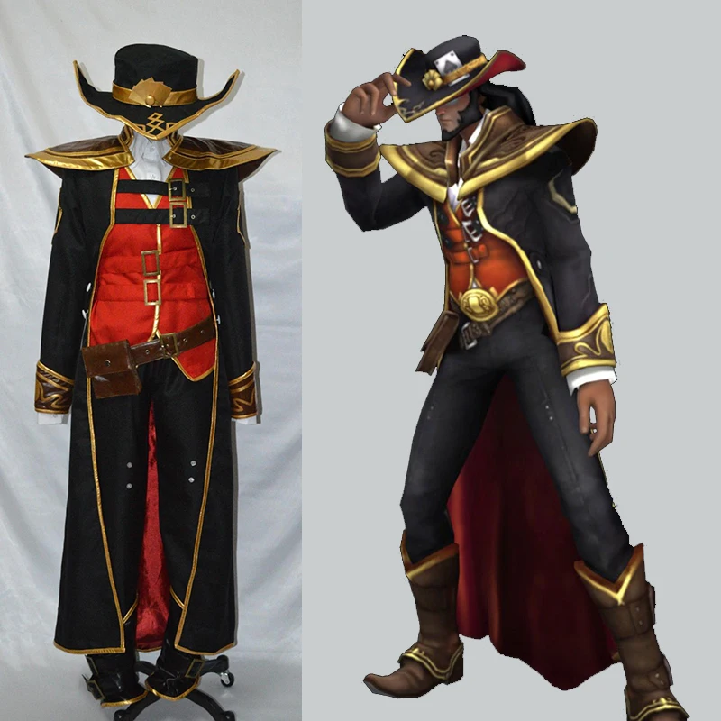 

Game LOL Hero Twisted Fate the Card Master Cosplay Set For Adult Men Women Comic Con Party Halloween Christmas Cosplay Costume