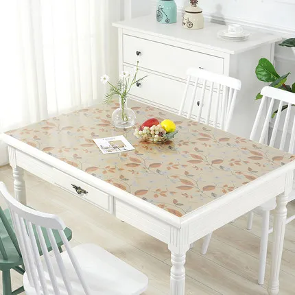 

2019 Pattern Of Flower Waterproof Oil Proof PVC Table Cloth Cover Home Dining Kitchen Tablecloth Decor 1.0mm 6 colours