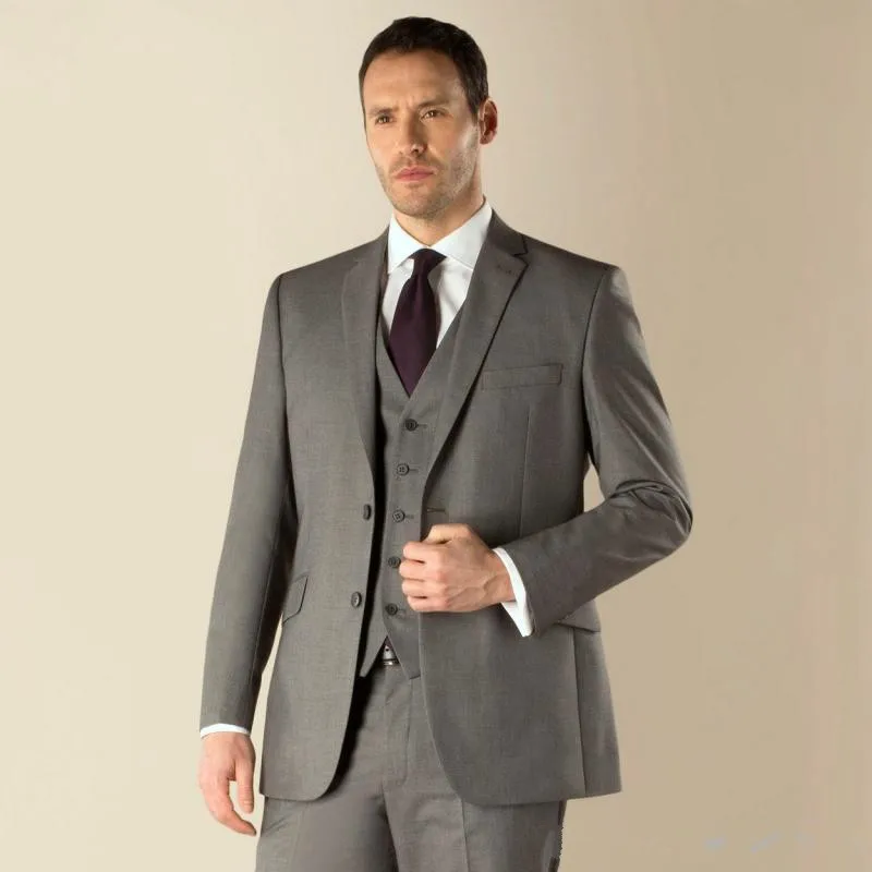New arrival Customize Made Grey Groom Tuxedos dress tuxedo