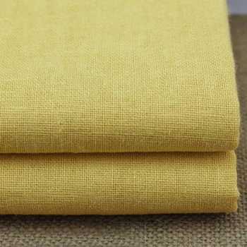 

100*140cm Yellow Sewing Material Cotton Linen Fabric For Dress