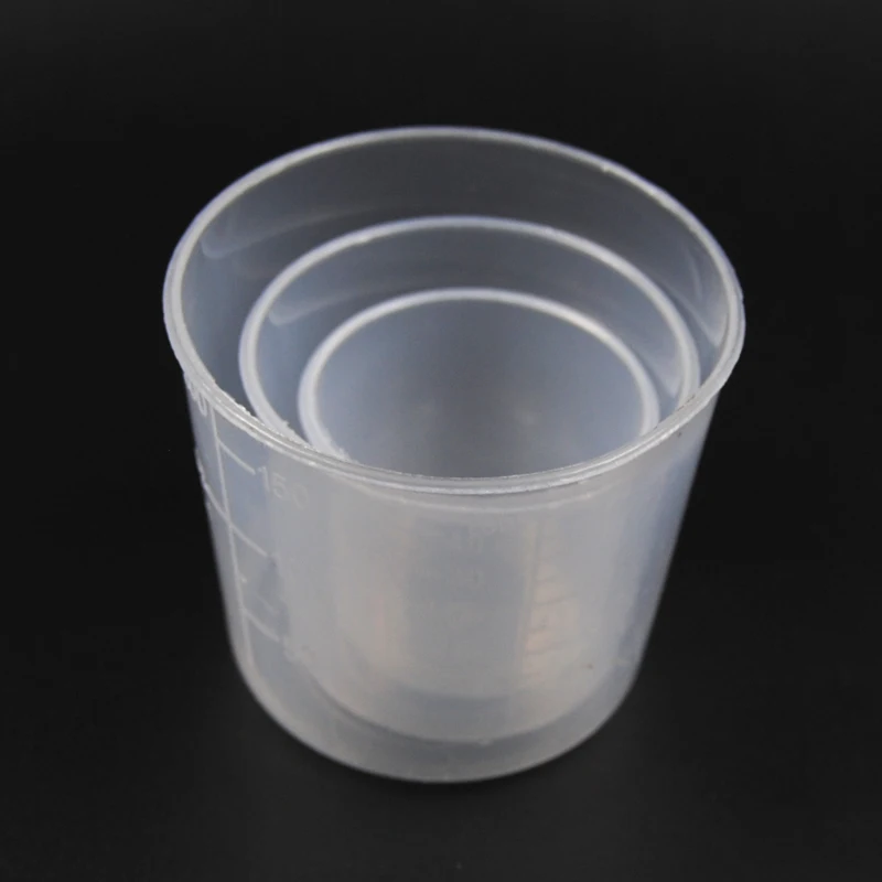 3PCS/Set 200ml 100ml 50ml Small Plastic Glue Mixing Cup Bait Mix