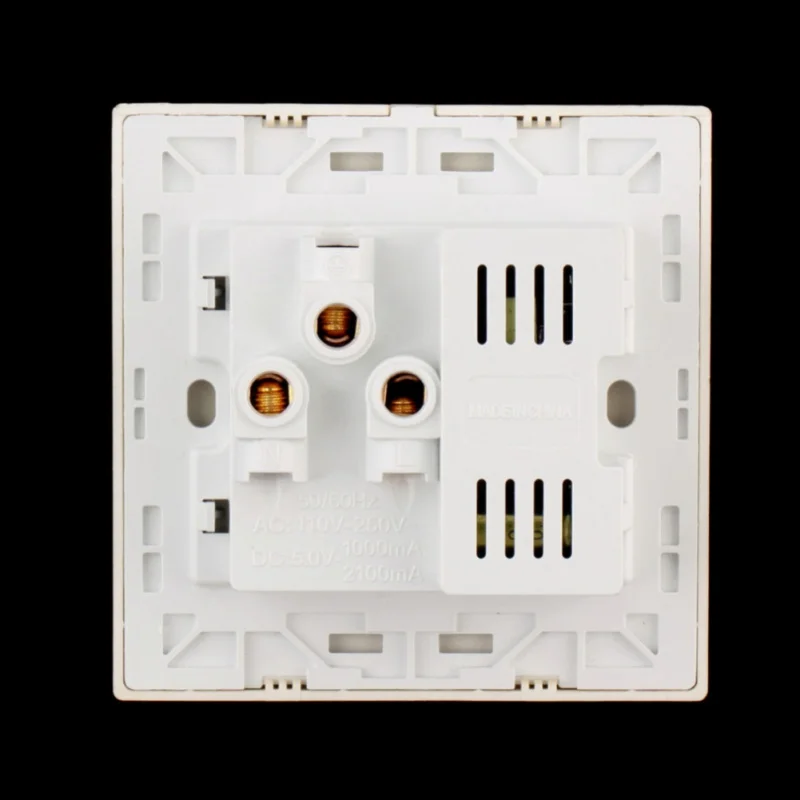 

High Quality AC/DC Power Adapter Plug Outlet Panel Socket 2 USB Switch Wall Socket Charger