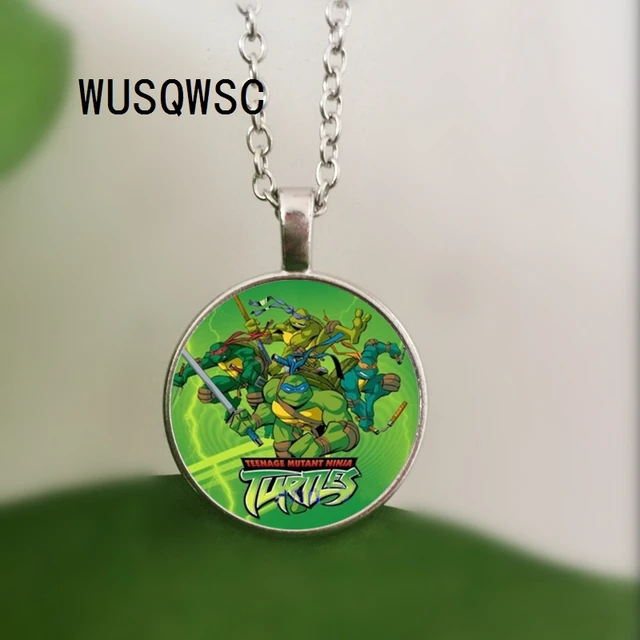 WUSQWSC Hot Movie Teenage Mutant Ninja Turtles Necklace Handmade Glass Cabochon Photo Necklaces