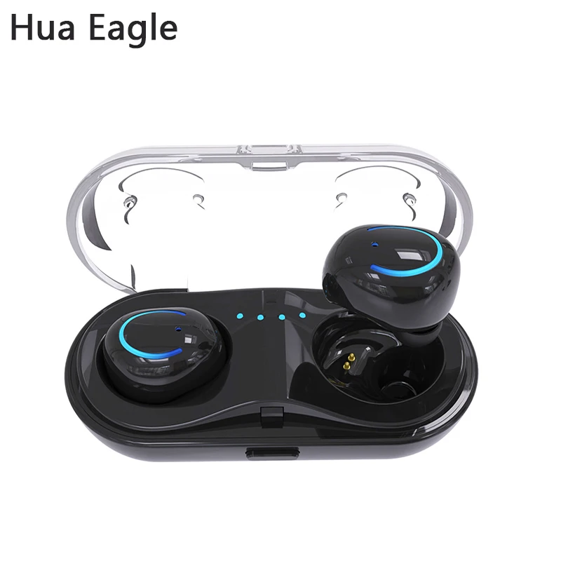 

Hua Eagle HBQQ18 wireless Earphones TWS Bluetooth Earphone with Charging box phone headset For all smart bluetooth phones