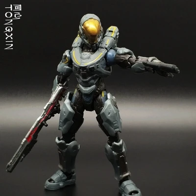 Новинка HALO Spartan Warrior Sergeant Halo модель Фигурка Mezco macfarlan - Цвет: Шоколад