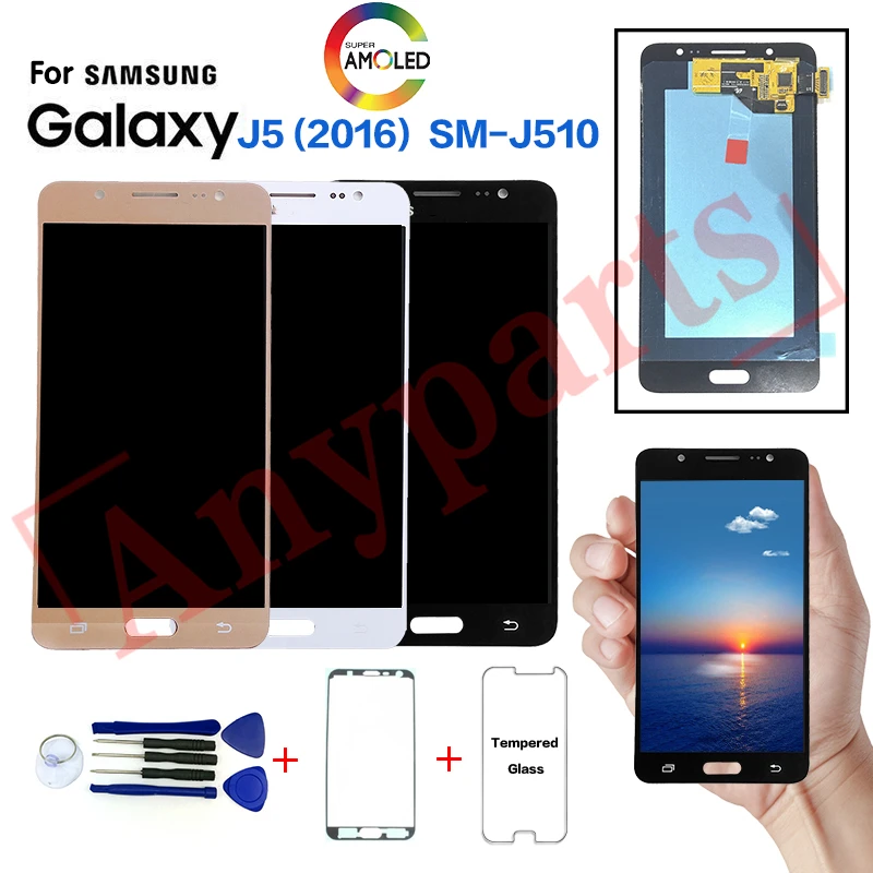 ЖК-экран для samsung J5 J510 J510F J510FN, Замена для samsung J510H J510MN J510L