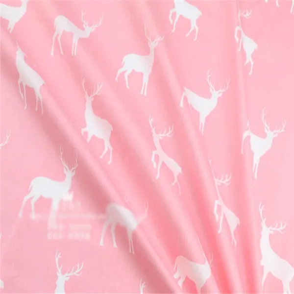 Серый розовый мультфильм олень стрела саржа хлопок ткань для DIY лоскутное шитье подушки детское платье постельные принадлежности украшения 50x50 см - Цвет: No.15