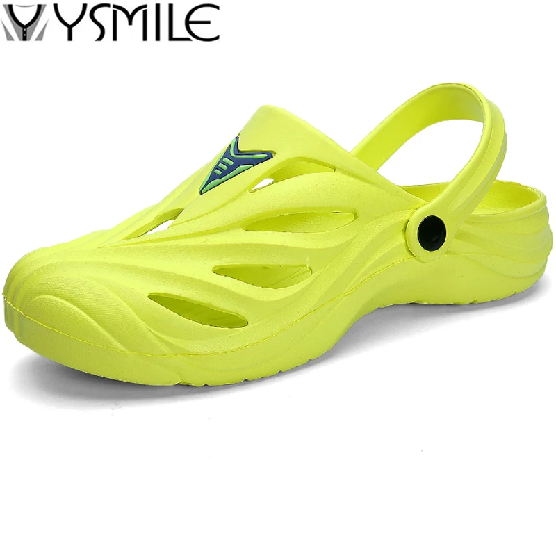 

Trend Thick Sole Soft Men Outdoor Sandals Shoes Footwear Summer Male Slippers Water Shoes Closed Toe Men Beach Shoes Sandals Man