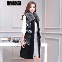 Ptslan 2016 Women s Real Lamb Fur Full Pelt Long Sleeve Jacket Short Coat