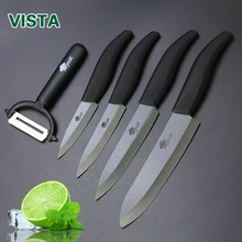 Küchenmesser Keramikmesser Zubehör set 3 “4” 5 “6” zirkonia Keramik Schwarze Klinge Kochen Schäl Obst Kochen werkzeuge