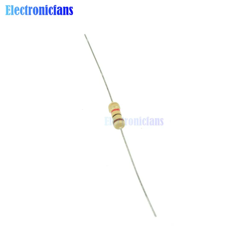 500 шт. 1/4 Вт угольный осажденный смешанный набор резисторов 1K Ohm 0,25 W 5% угольный осажденный сопротивление резисторов происхождения