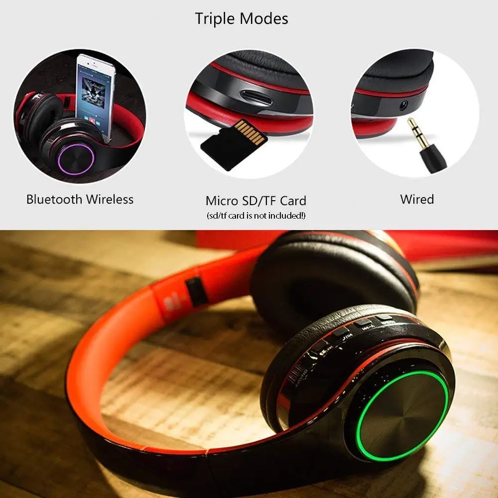 Sago портативные беспроводные наушники Складная Bluetooth гарнитура с микрофоном