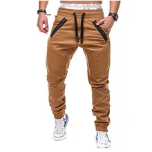 Осенние мужские штаны в стиле хип-хоп, шаровары для бега, новинка, мужские брюки, мужские штаны для бега, одноцветные штаны с несколькими карманами, мужские спортивные штаны, M-3XL