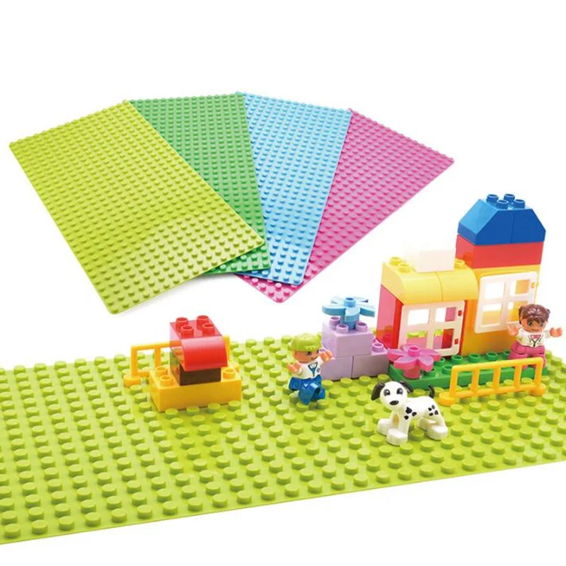 

Big Blocks Base Plate 51*25.5cm 16*32 Dots Baseplate DIY Building Blocks Toys For Children Compatible Legoed Duploed
