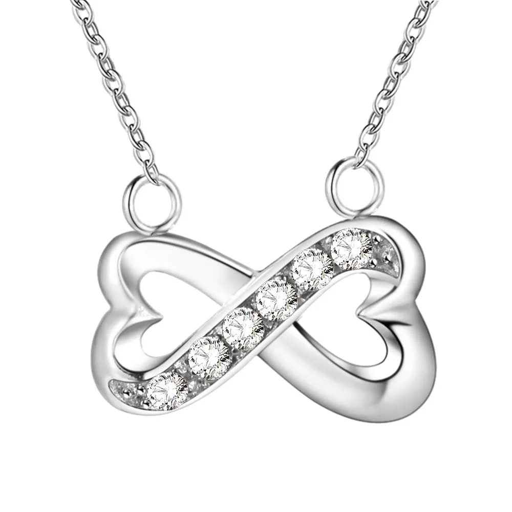

Fashion Statement Necklace Great Gift for Best Friend Silver Color crystal Pendant Necklace For Women Girls bijoux femme AN596