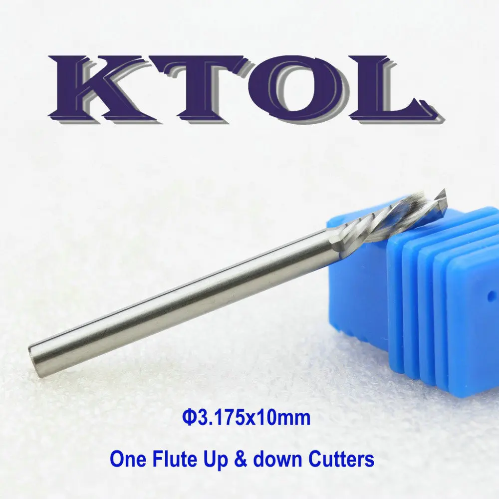 

1pc Up Downcut Router Bit 1/8'' Single Flute Carbide End Mill Cutters for Wood Mdf PVC Cel10-32mm CNC Milling Tools Cutting Bits