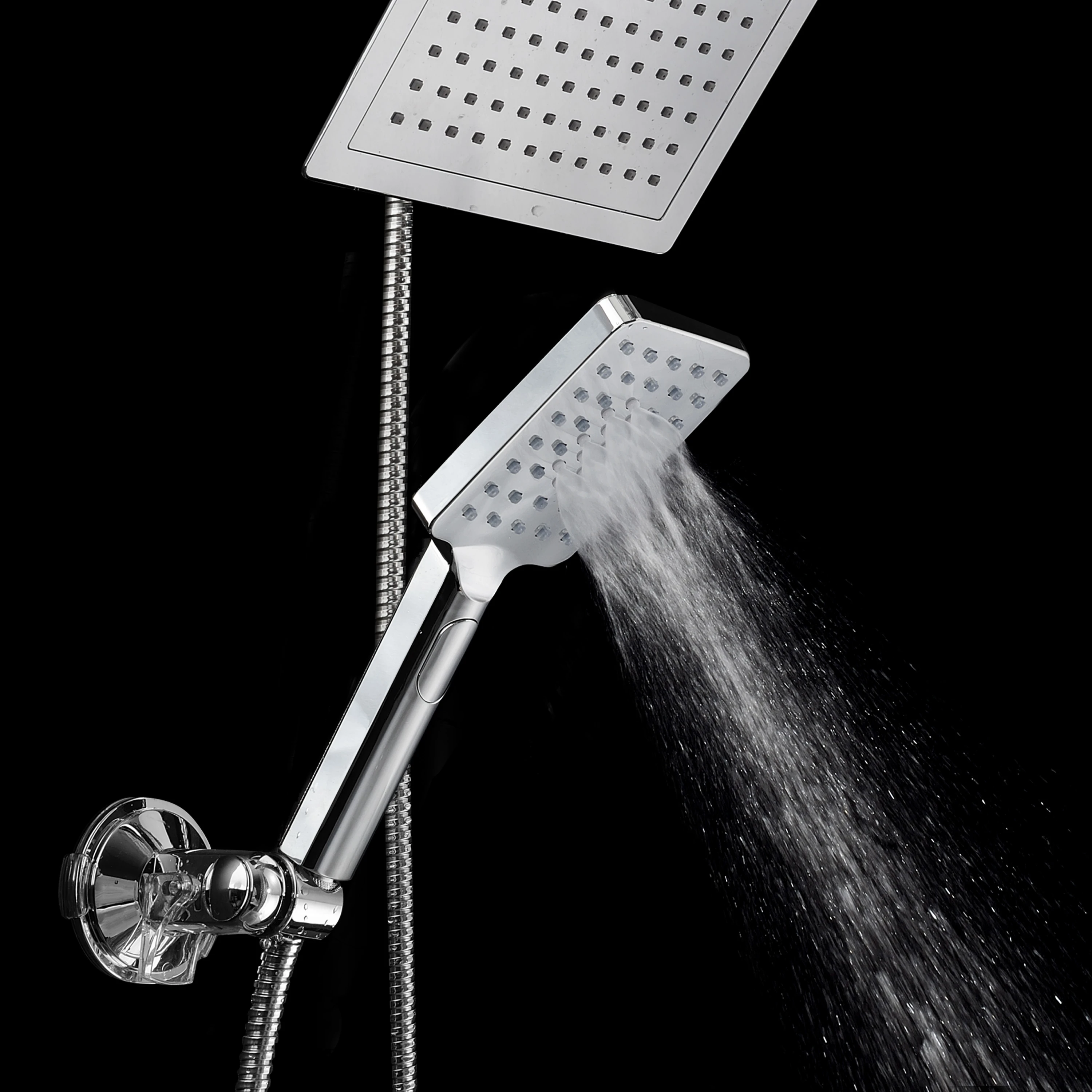 DreamSpa Ultra Luxury Rainfall Combo with Revolutionary Push Control Hand Shower (Square) (3)