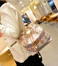 High quality Women bag 2016 New female bag Sweet girl Pearl pendant wear rope chain bag
