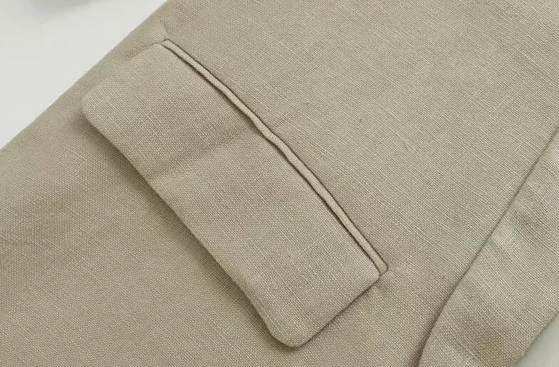 remarkable Leisure Linen Suit Jacket Office Lady Small Suit Solid Color Loose Cardigan Coat Thin Jacket Women
